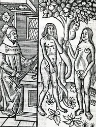 Adam and Eve, illustration from John Lydgate